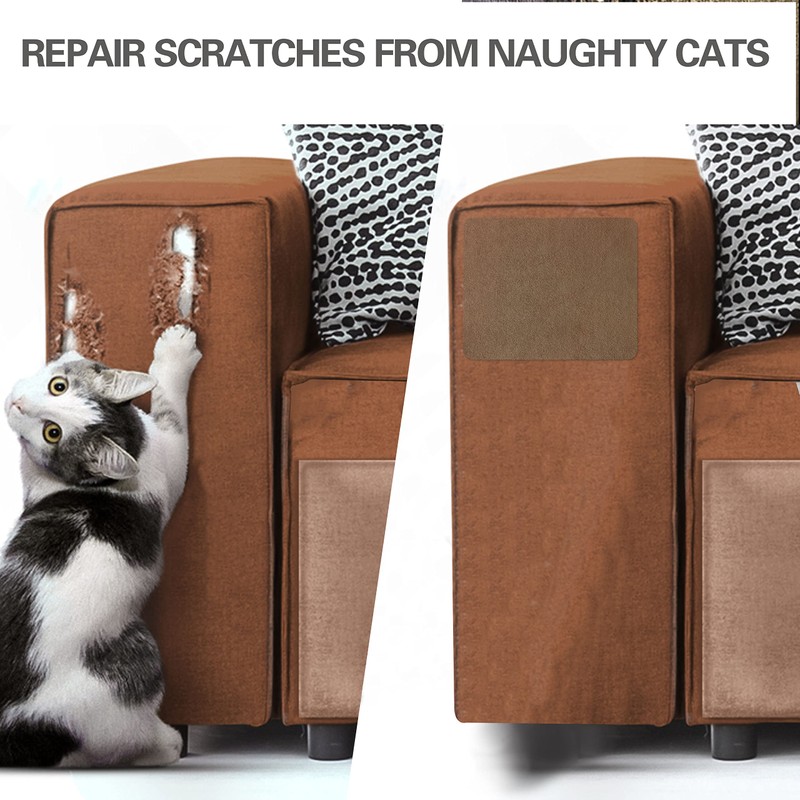 Azobur Sofa Fabric Repair Patch, 6 Piece Microfiber Patches, Self
