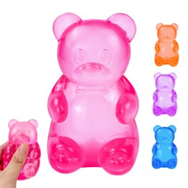 Stress Bear Taba Squishy Balls Bear Toy Taba Squishy Toys for Kids Stress Relief Squeeze Balls for Birthday Gifts Party Favors Stocking Stuffers-Rosy