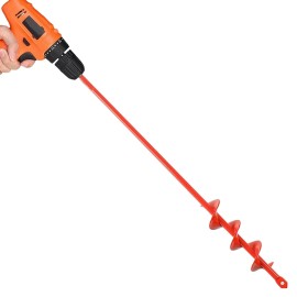 MAXCCINO Auger Drill Bit for Planting 1.6"(D) x16.5"(L) Garden Ground Earth Spiral Dri...