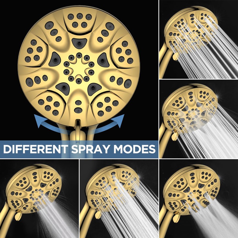 6-Mode High Pressure Handheld Shower Head Set, Consumer Reports Recommended