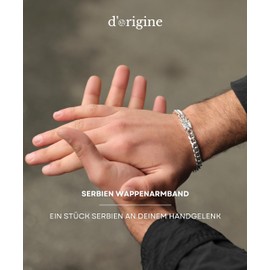 d'origine Serbia Eagle Crest Bracelet, Serbian Bracelet, Serbia Eagle Chain, Serbian Jewellery, Serbian Crest Jewellery for Men