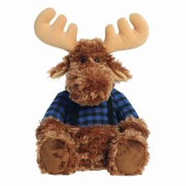 Aurora® Festive Holiday Winter Cabin Crew™ Stuffed Animal - Seasonal Characters for Holiday Décor - Perfect Stocking Stuffers for Kids and Collectors - Moose 12 Inches