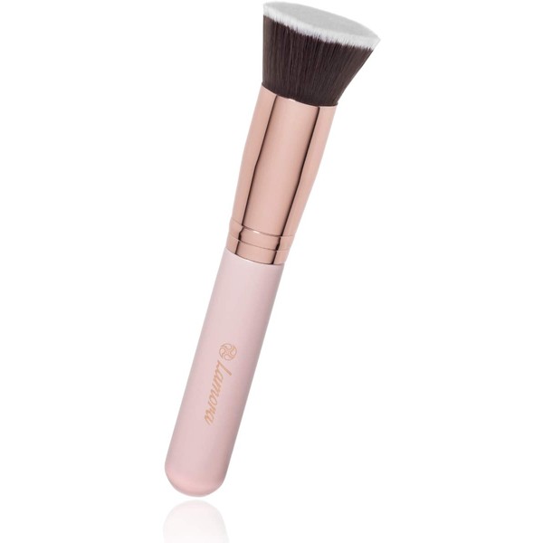 Foundation Makeup Brush Flat Top Kabuki for Face - Perfect For Blending Liquid, Cream or Flawless Powder Cosmetics - Buffing, Stippling, Concealer - Premium Quality Synthetic Dense Bristles!