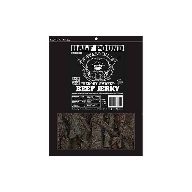 Buffalo Bills 8oz Premium Hickory Beef Jerky Pieces (hickory smoked