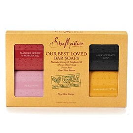 Shea Moisture Our Best Loved Bar Soaps - Contains Four 3.5 oz Soaps (Dry Skin Recipe)