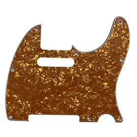 Dopro 8 Hole Tele Guitar Pickguard Scratch Plate for USA/Mexican FD Telecaster Gold Pearl