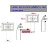 Qrity 2 Pieces Overflow Head Sink Overflow Rectangle Interface, 75x40mm