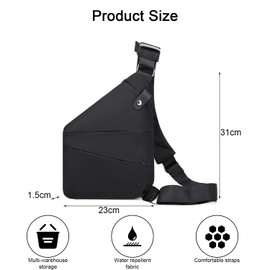 MOGONE Crossbody Sling Bags, Anti Theft Travel Bag, Multipurpose Casual Daypack, Outdoor Sport Crossbody Shoulder Pack Bag, Travel Leisure Bag with Adjustable Shoulder Strap