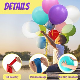 RosyFate Large Balloons, Pack of 10 Balloons, 36 Inches/90 cm, Colourful Balloons, Birthday Balloons, for Children's Birthday Party, Baby Shower, Anniversary Party Decoration