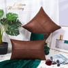 BRAWARM Faux Leather Throw Pillow Covers 12 X 20 Inches,