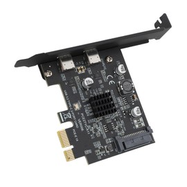 2 Ports USB 3.2 PCIE Expansion Card, 10Gbps Type C PCI Express Host Controller Card, USB C Gen2 PCI Express Expansion Card for Desktop PC Support for Windows 7 10 11 for Linux