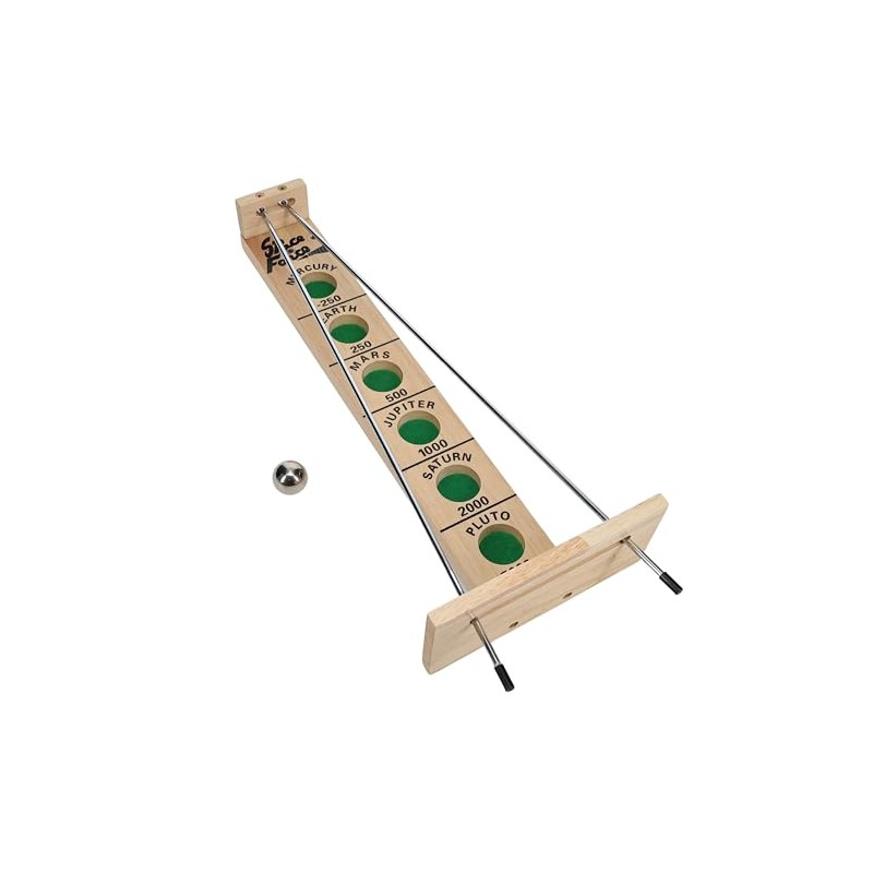 WE Games Shoot the Moon - Classic Solid Wood Rolling