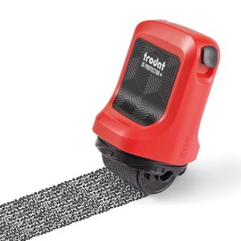 Trodat ID Protector+ Rollerball Pen (Red) - Privacy Roller Stamp with Integrated Package & Letter Opener (3-in-1)