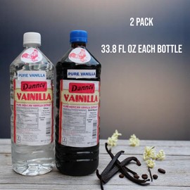 Danncy Vanilla Dark & Clear 33 oz 2 Pack – Authentic Mexican Vanilla Flavor