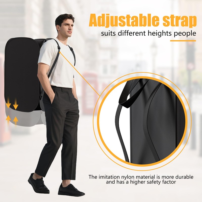 Collapsible Backpack Laundry Bag Made by Strong Polyester Oxford Cloth,