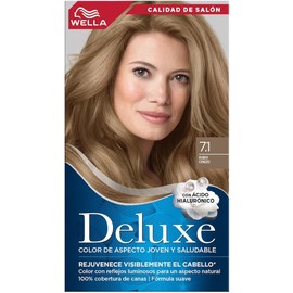 Wella Deluxe, Tinte Permanente 7.1 Rubio Cenizo, 207 G