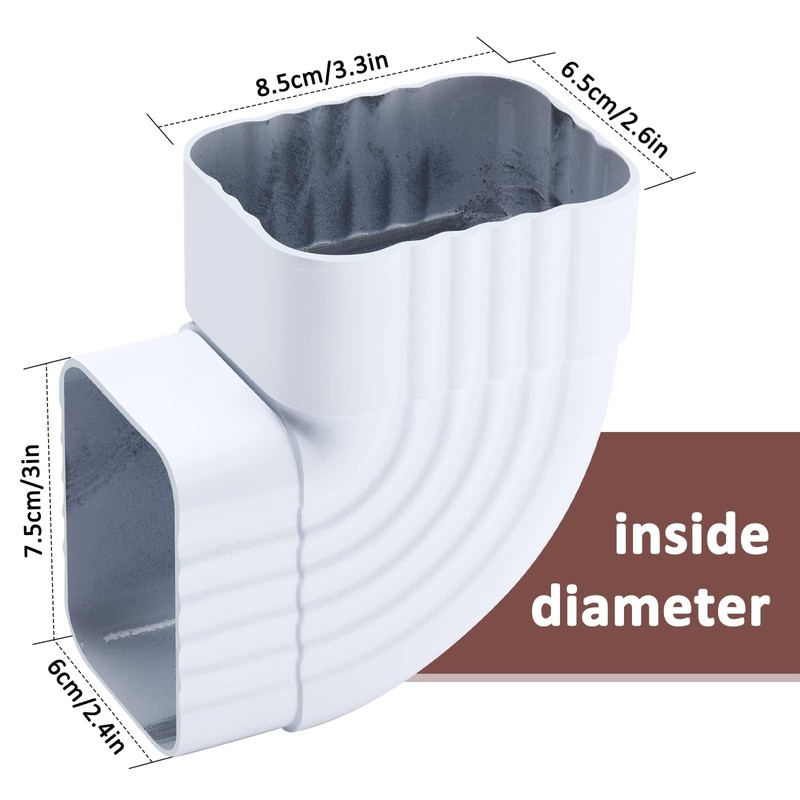 VYH Gutter Elbows 3x4 90 Degree Roofing Gutter Downspout Elbows