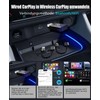 Robofun 2 in 1 Carplay Wireless Adapter, Android Car Wireless