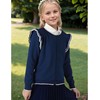 Girls Cardigan 100% Cotton Girls Button Sweaters Ruffle Long Sleeve