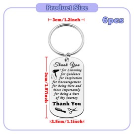 6 Pcs Best Hairdresser Keychain Thank You Gift Keychain Hairstylist Gift Hair Stylist Appreciation Gifts New Salon Owner Gift Cosmetology Graduation Gift Cosmetologist Gift Hair Salon Decor Keychain