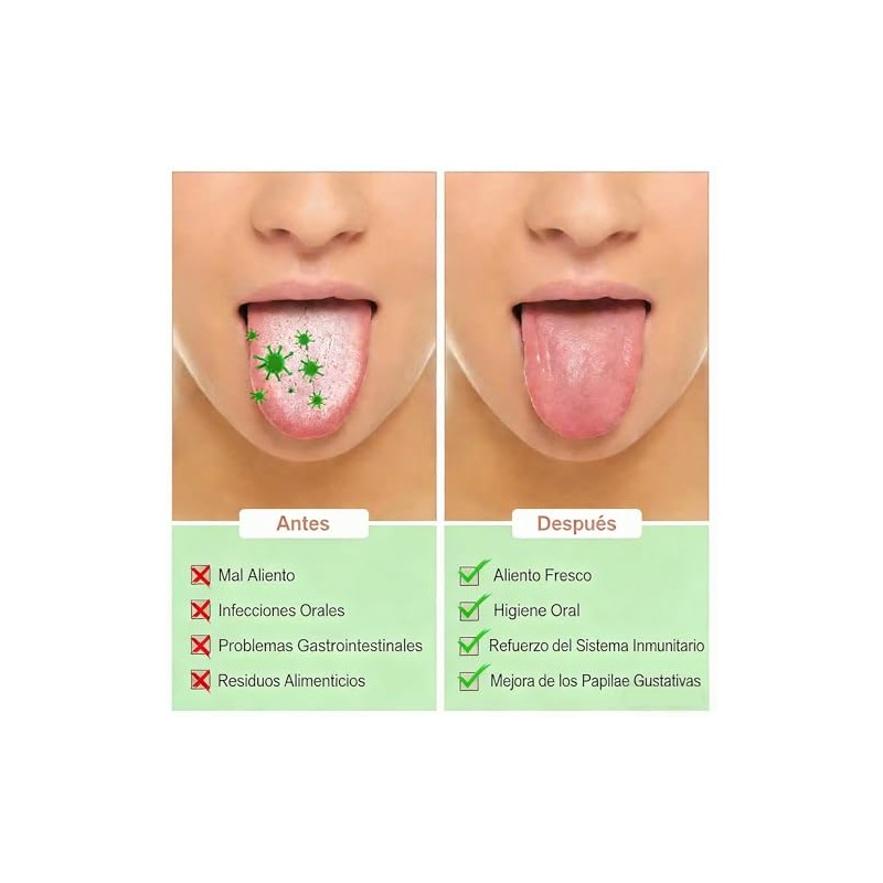Set de 3 Limpiador de Lengua, Raspador de Lengua Acero