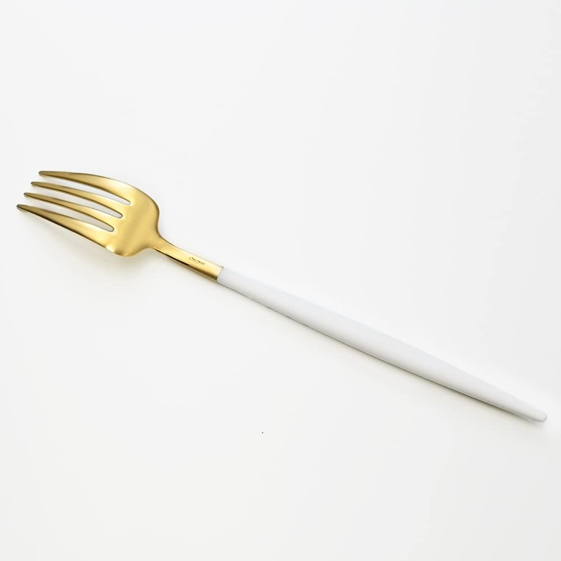 Kuchipol GOA White Matte Gold Dinner Fork
