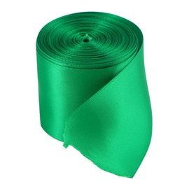 TEHAUX 1Roll Double Sided Satin Ribbon Green for Wedding Decorations Wrapping DIY Hair Bows and Craft Projects Fade Resistant Material