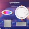 MOES Matter Smart Recessed Lighting 6 Inch, Color Changing WiFi