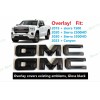 Auto GMC OVERLAY Front Rear Gloss Black GMC Emblem 2019+