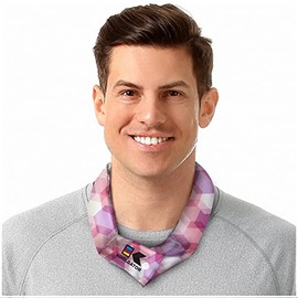 KOOLGATOR Cooling Neck Wrap - Pink Geometric Design