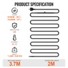 VEVOR Self Regulating Pipe Heating Cable 3.7m 16.4W/m Heating Cable
