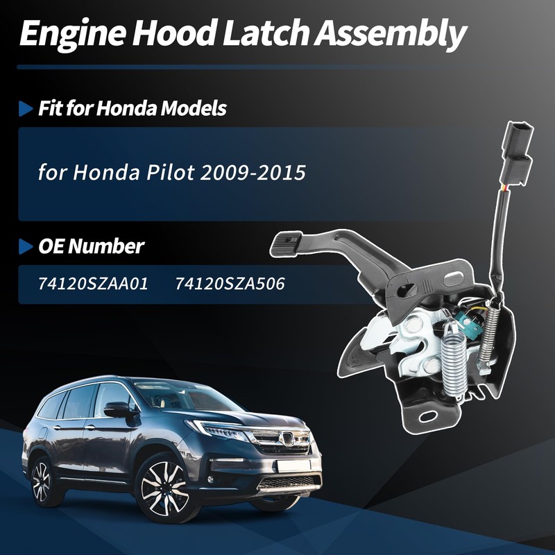 X AUTOHAUX Car Hood Latch Assembly for Honda Pilot 2009
