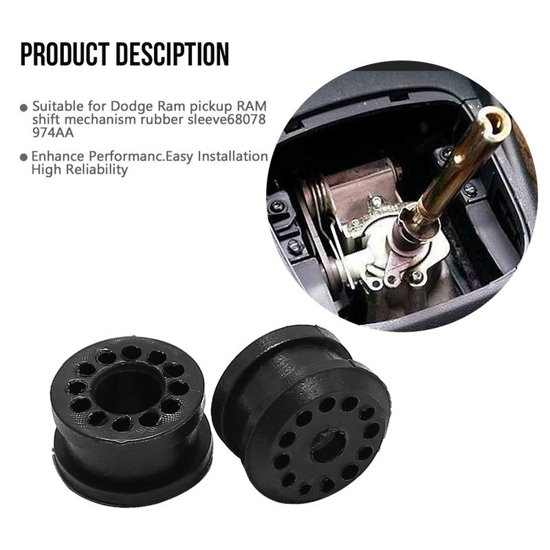 2PCS Transfer Case Shifter Bushing Grommet Bushings Kit 68078974AA Replacement