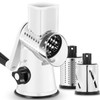 GDL Cheese Grater Rotary, Vegetable Slicer with 3 Interchangeable Drum