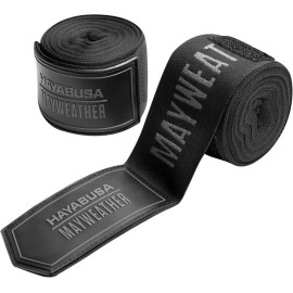 Hayabusa 하야부사 메이웨더 디럭스 남녀용 핸드 랩 180인치 [Black] Hayabusa Mayweather Deluxe Unisex Hand Wraps 180 Inch [Black]