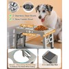Elevated Dog Bowls, Dog Feeder with 2 Stainless Steel Dishes