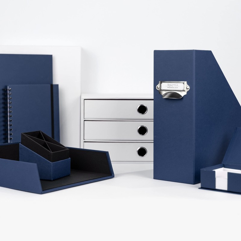 Rössler Soho A5 Wiro Bound Notebook with Plain Paper/Elasticated Closure