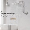 NearMoon S Shaped Shower Head Riser Arm, Shower Extender Arm
