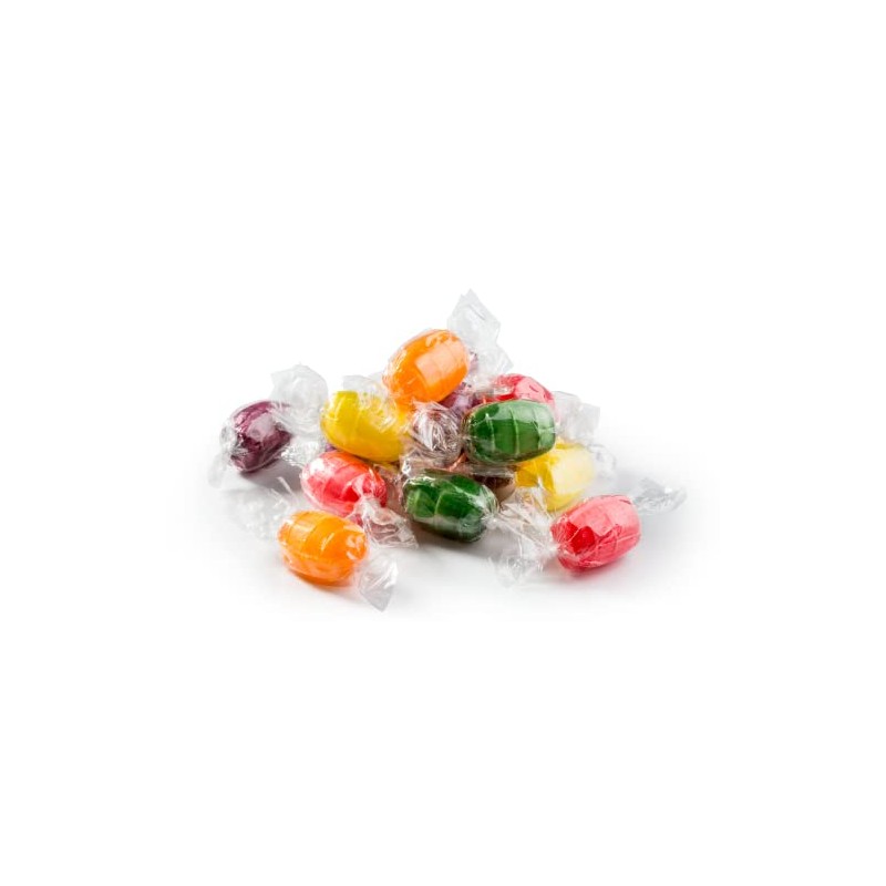 Bayside Candy Assorted Fruit Barrels Wrapped Bulk Hard Candy -