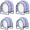Delamu 4 Pack Plate Organizer for Cabinet Plate Rack Holder