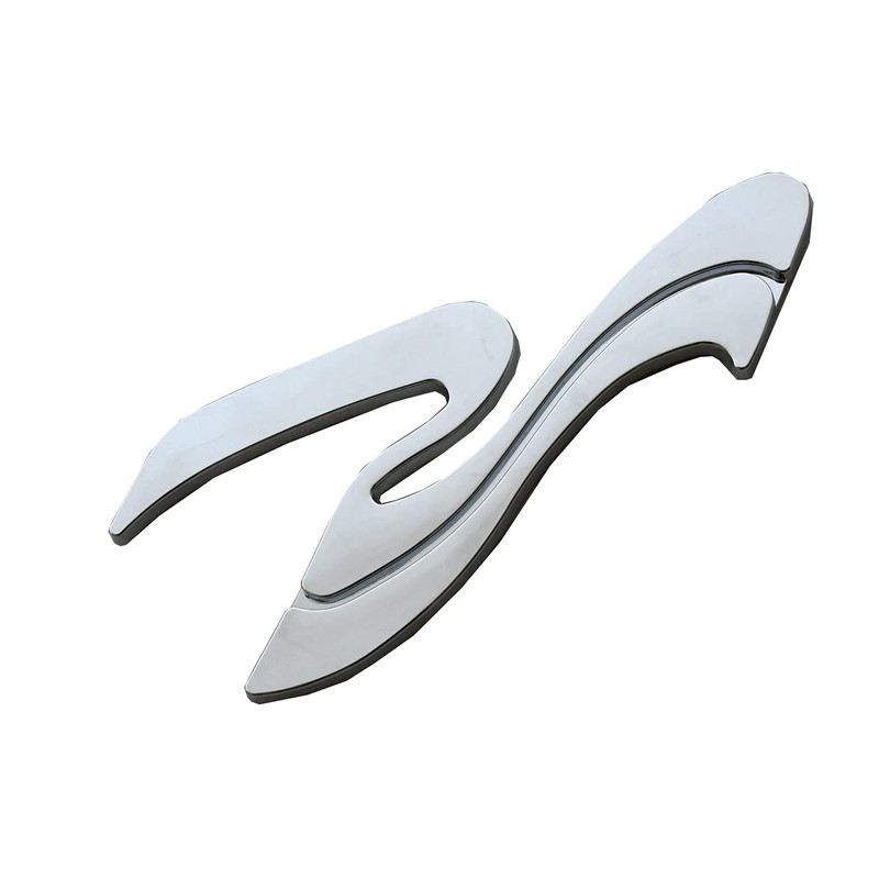 2pcs New SR Wave Logo 3D Badge Emblem Replacement for