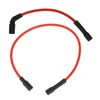 2 Pcs 8mm Spark Plug Wire Set Rubber Sparking Plug