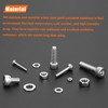 HELIFOUNER 1280 Pieces M2 M3 M4 M5 304 Stainless Steel