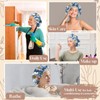 Zewurtuw Luxury Shower Cap Adjustable Reusable Double Waterproof Layer Elastic