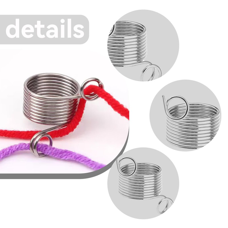 BinXiaoQin Pack of 8 Knitting Thimbles Yarn Guide