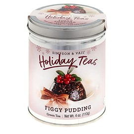 Simpson & Vail, Figgy Pudding Green Tea, Holiday Collection - 4 Ounce Tin / 50 Cups