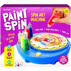 Dan&Darci Paint Spin Art Machine Kit for Kids - Arts & Crafts for Boys & Girls Ages - Art Craft Set Gifts for 6-9 Year Old Boy, Girl - Painting Spinner Toys - Birthday Gift Ideas for Ages 6-12 Years