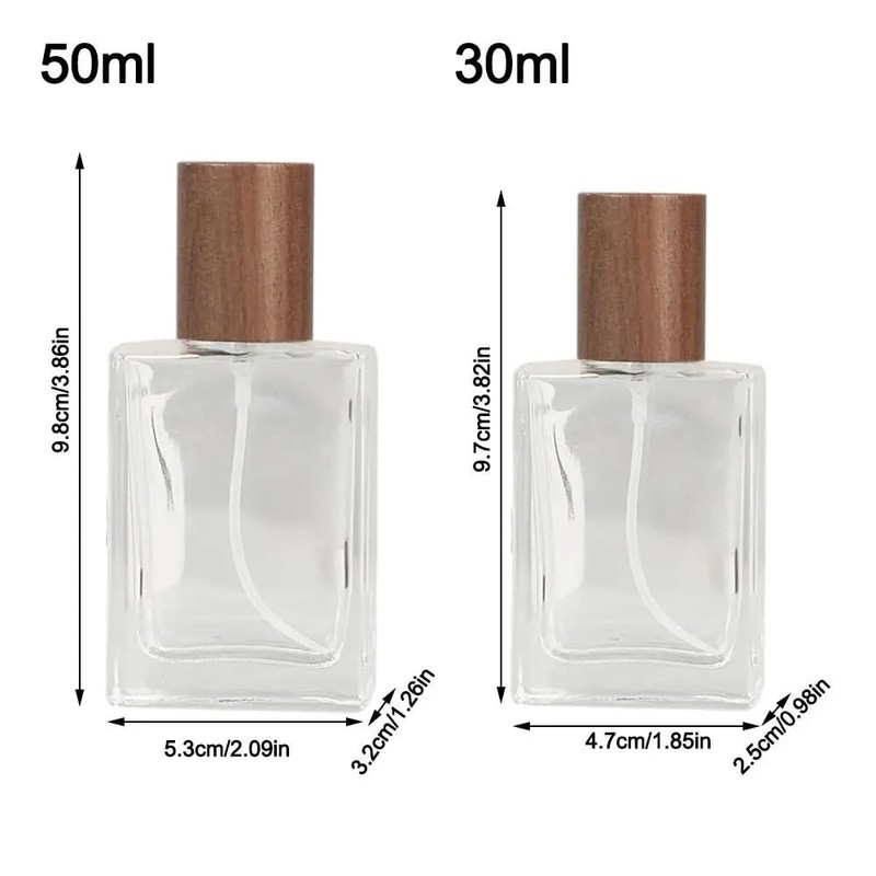 SCOLAND 30/50ml Perfume Bottle Glass Refillable Perfume Atomizer Bottle with