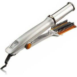 2 in 1 Rotating Curling Iron Fast Heat PTC Hair Straightener and Curler