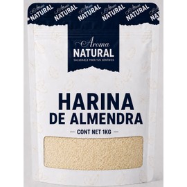 Aroma Natural | Harina de Almendra 1 kg – Bolsa Resellable | Keto · Sin Gluten · Baja en Carbohidratos | Para Repostería, Pancakes y Cocina Saludable